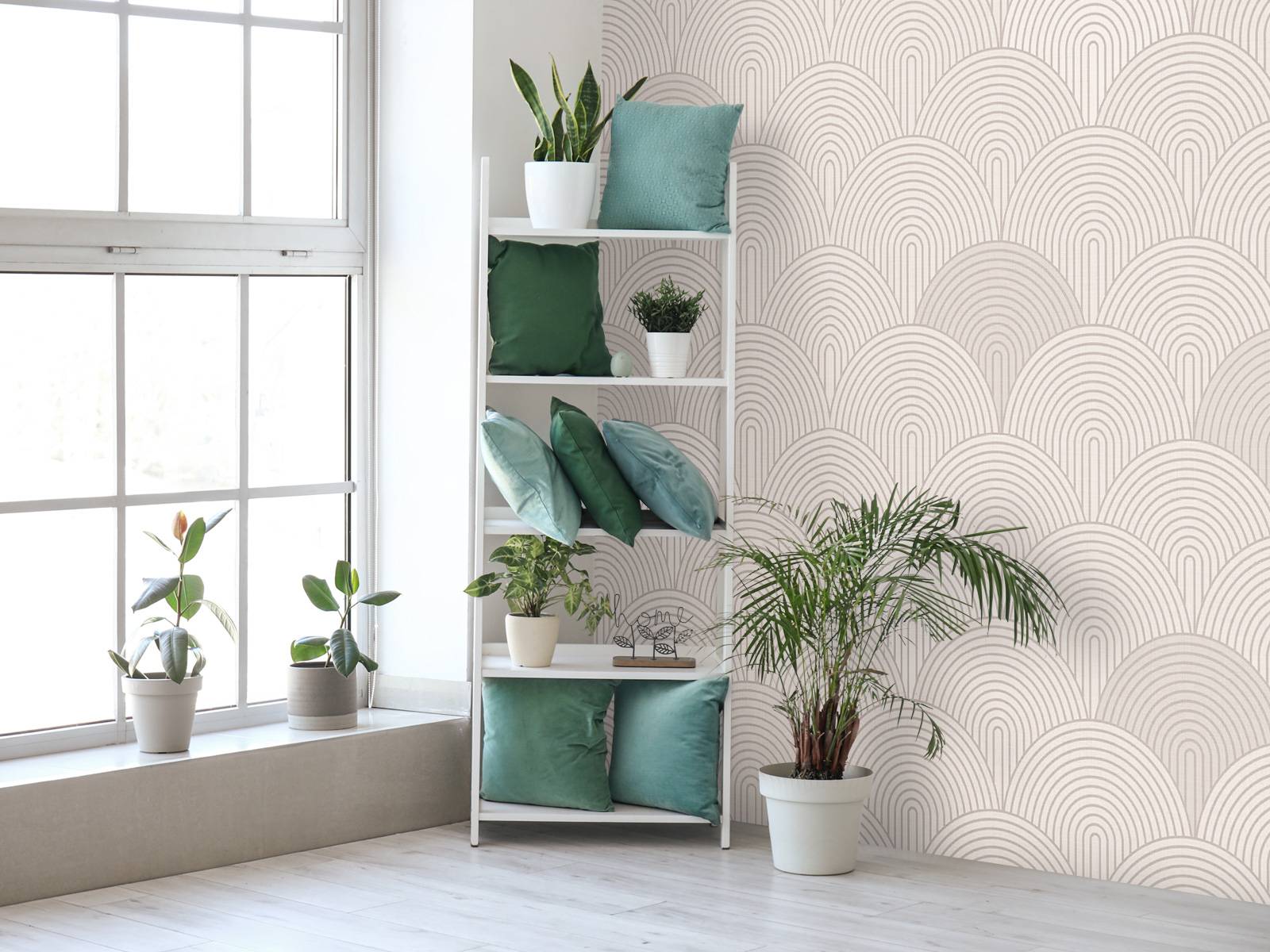 Arches et courbes Boho - beige neutre