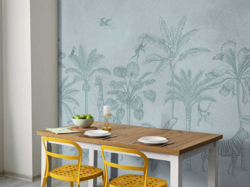 Animal tropical jungle bleu