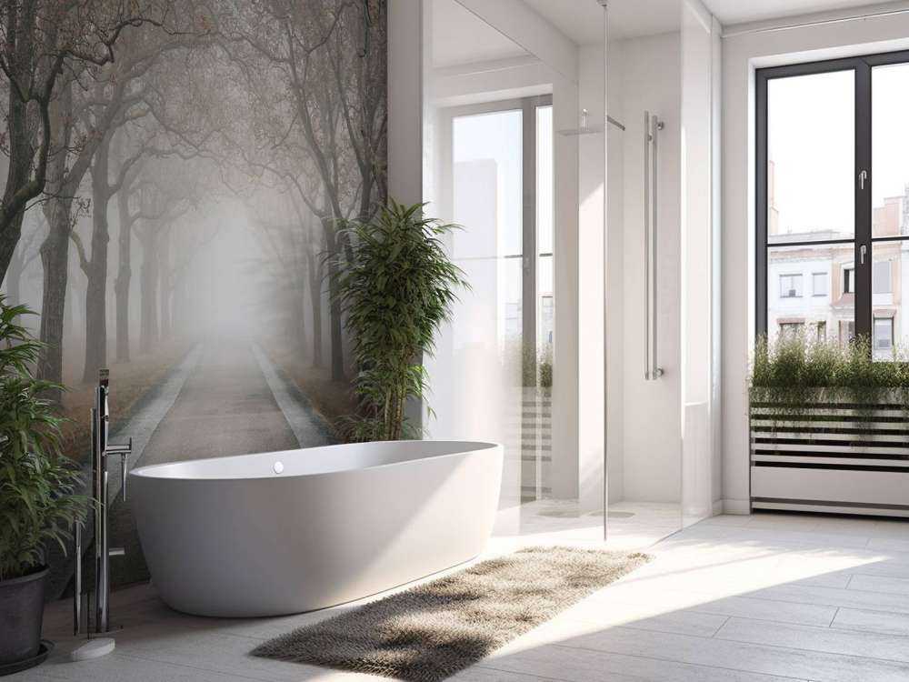 Route avec de vieux arbres