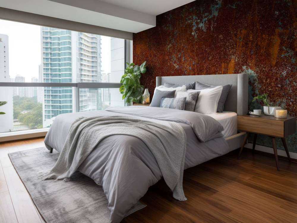 Structure métallique rouillée