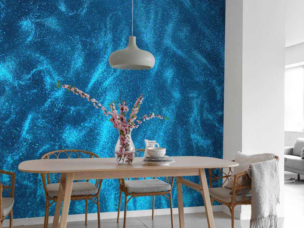 Ruisseau à paillettes bleues