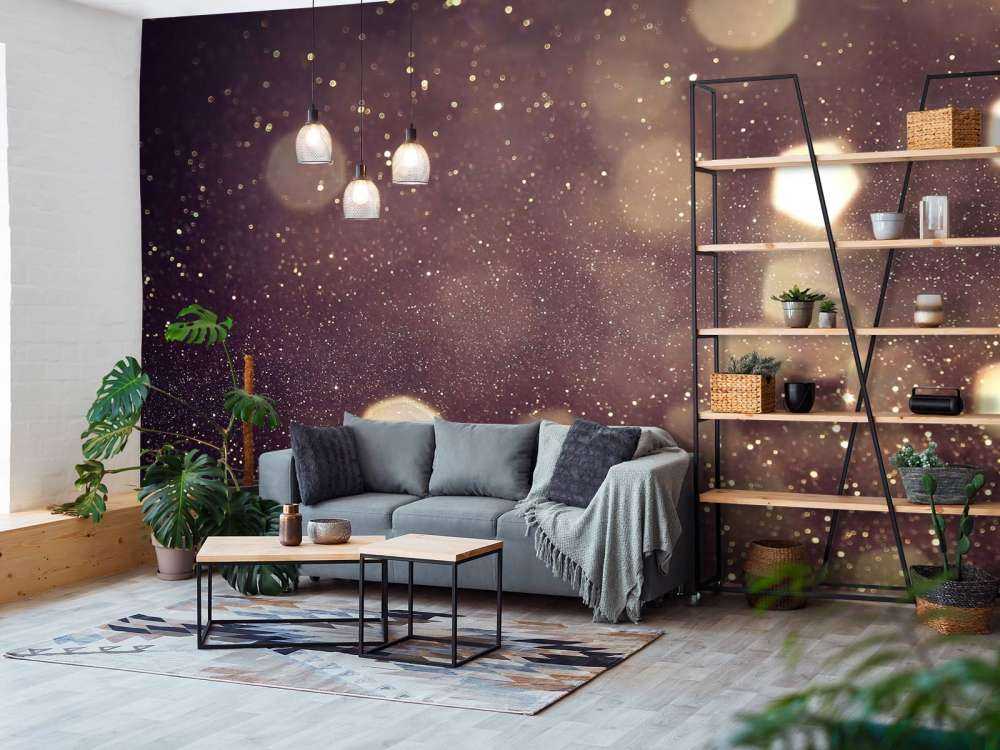 Lumières abstraites à paillettes