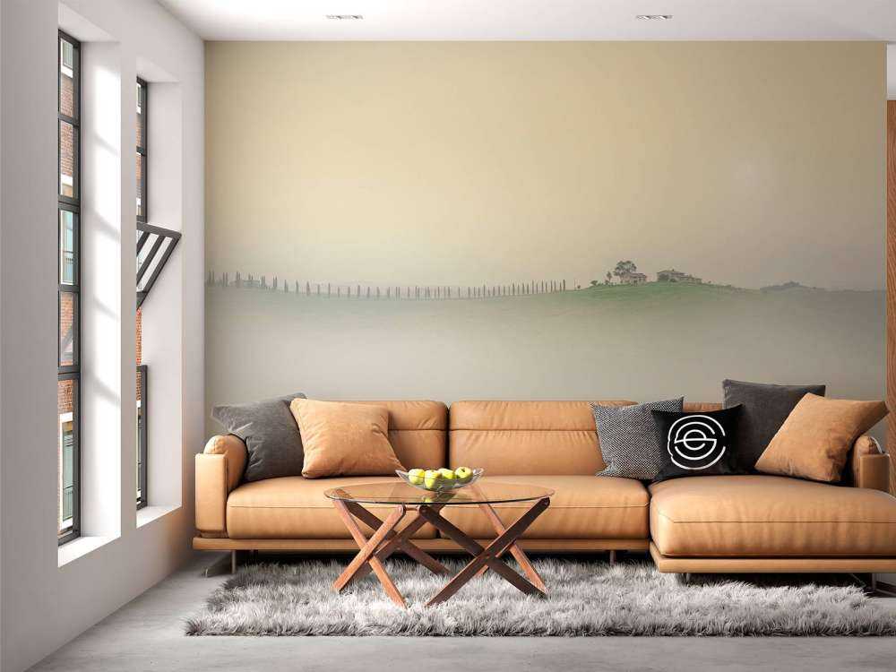 Paysage italien brumeux