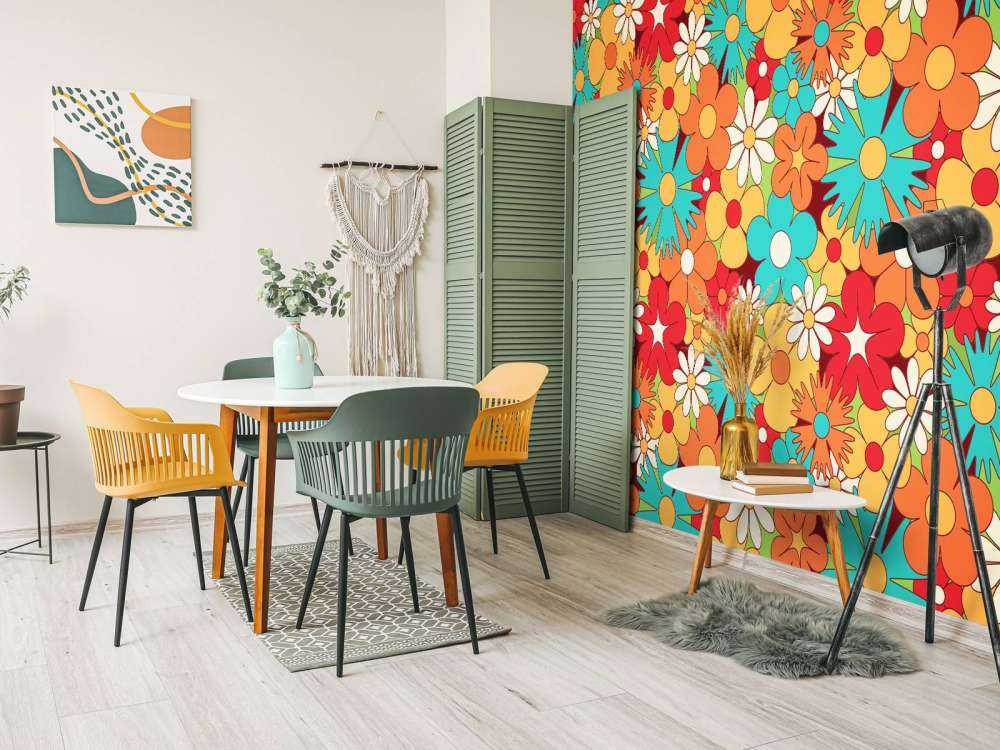 Fleurs dans le style vintage