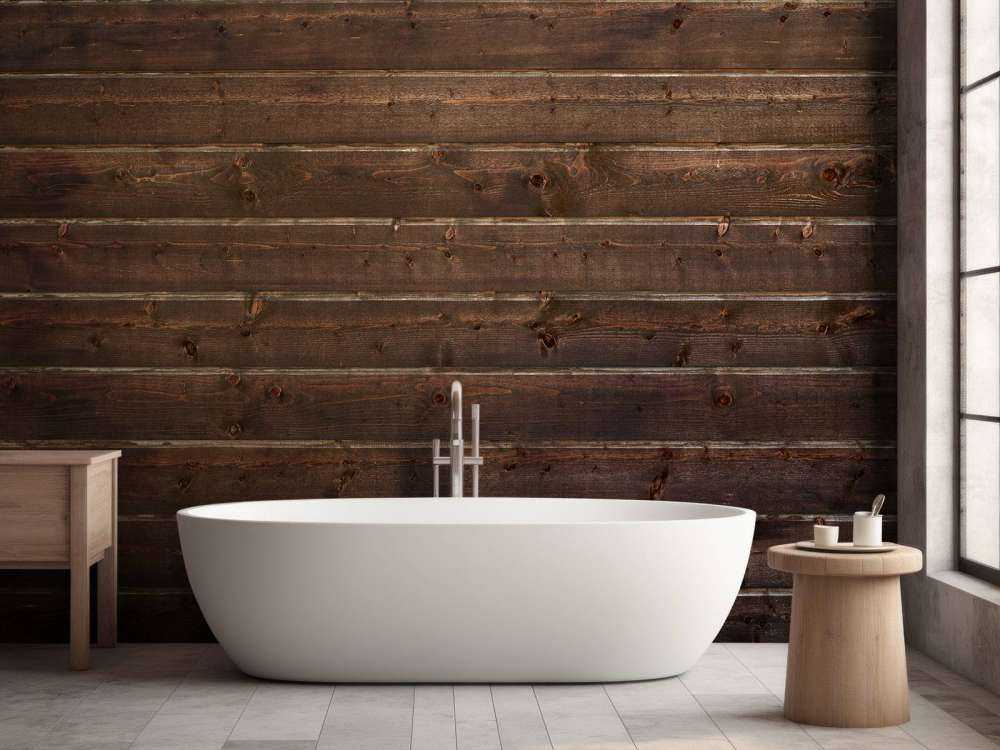 Planches de bois foncé