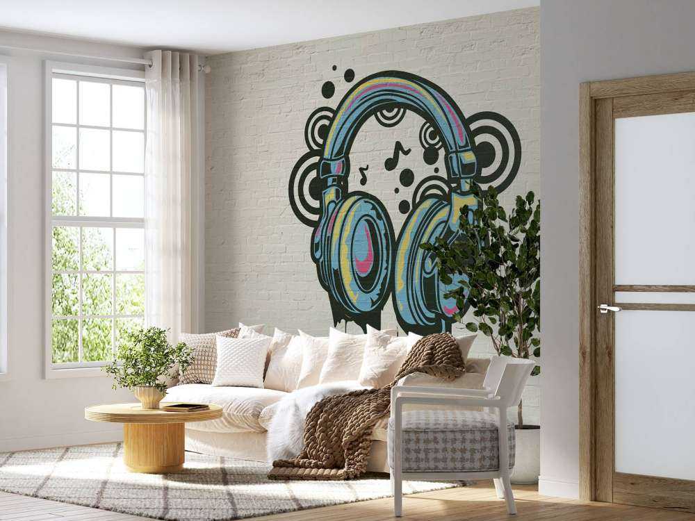 Casque d'écoute graffiti