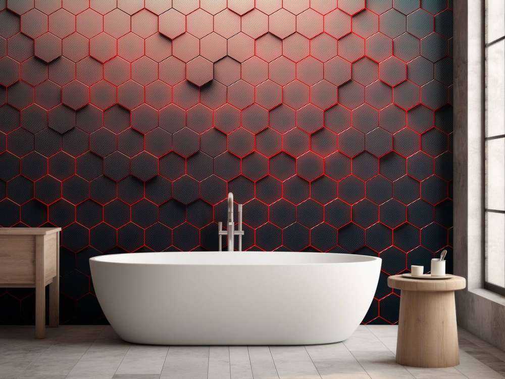 Nid d'abeille rouge