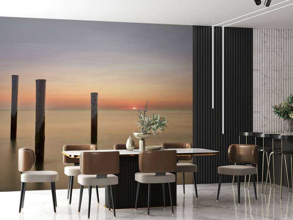 Trois poteaux en bois