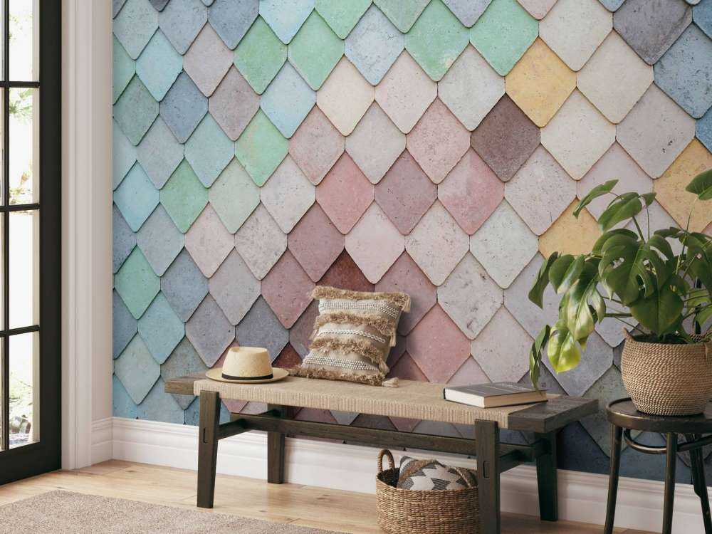 Tuiles de couleur pastel