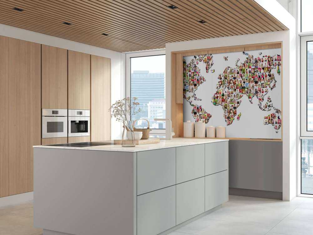 Carte du monde formée à partir de photos