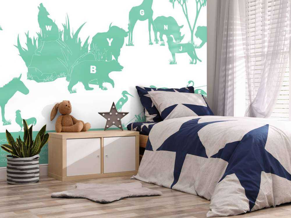 Alphabet animal, vert