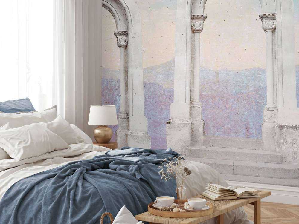 Arcs classiques vers le ciel pastel