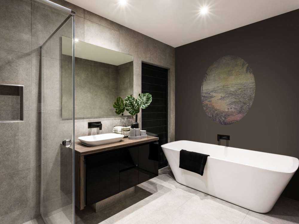 Paysage fluvial tropical au coucher du soleil