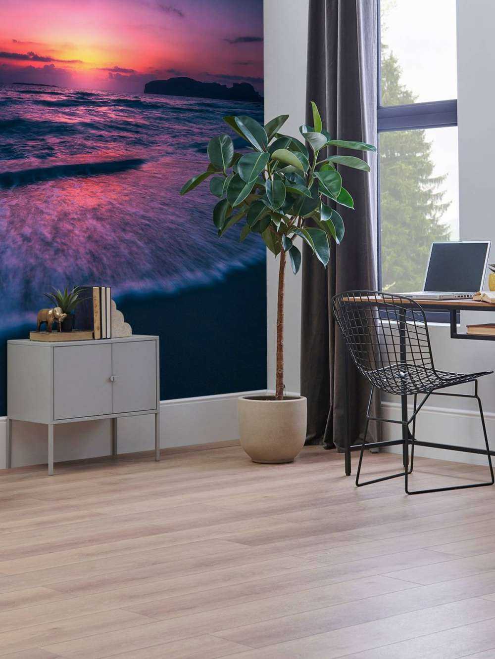 Lueur du soir sur la côte violette