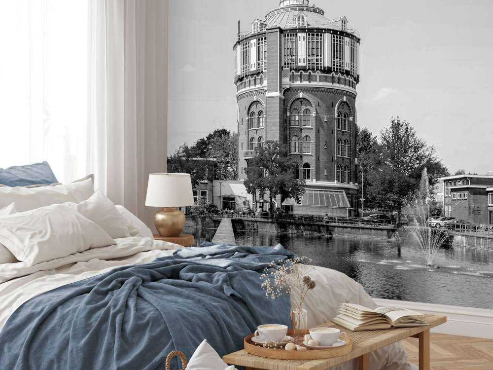 Panorama de la Tour d'Eau Noir et Blanc