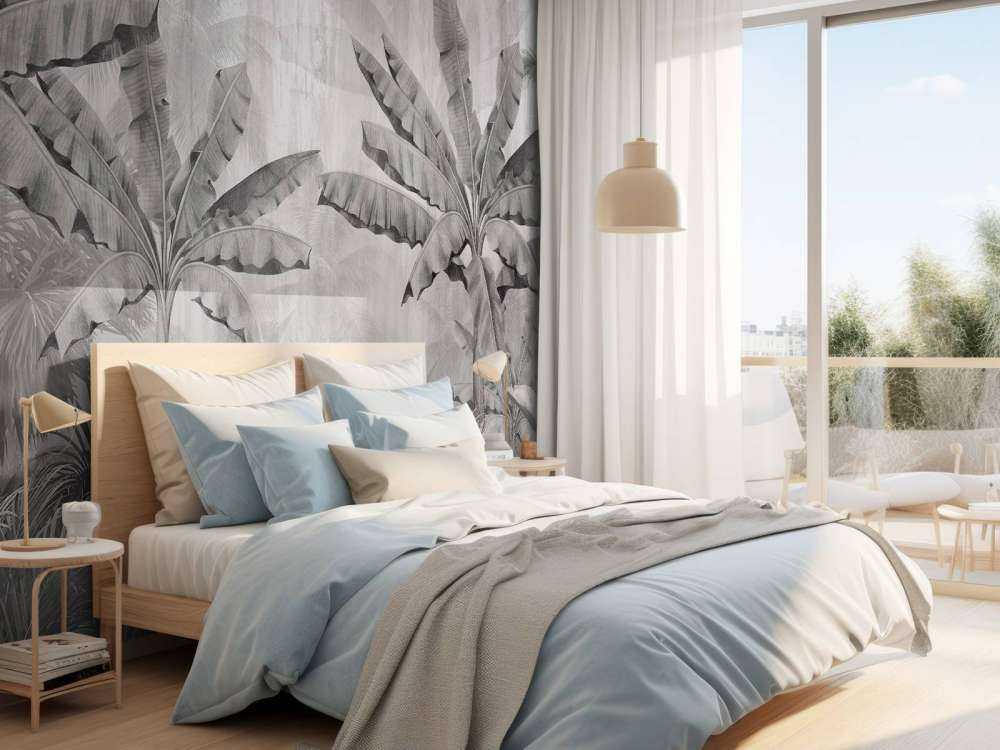 Palmiers de brouillard tropicaux