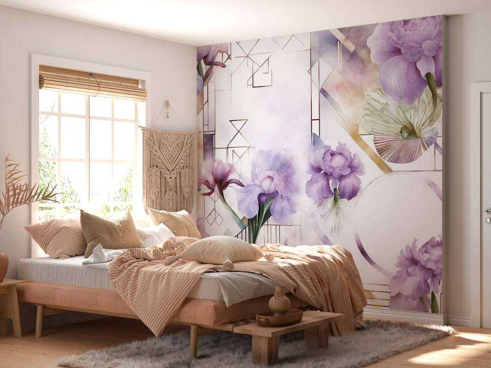 Géométrie Aquarelle Violet