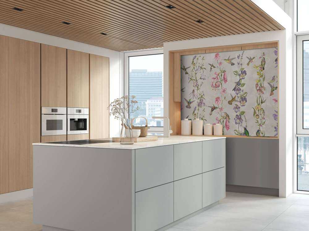 Fleurs de pré et de jardin taupe