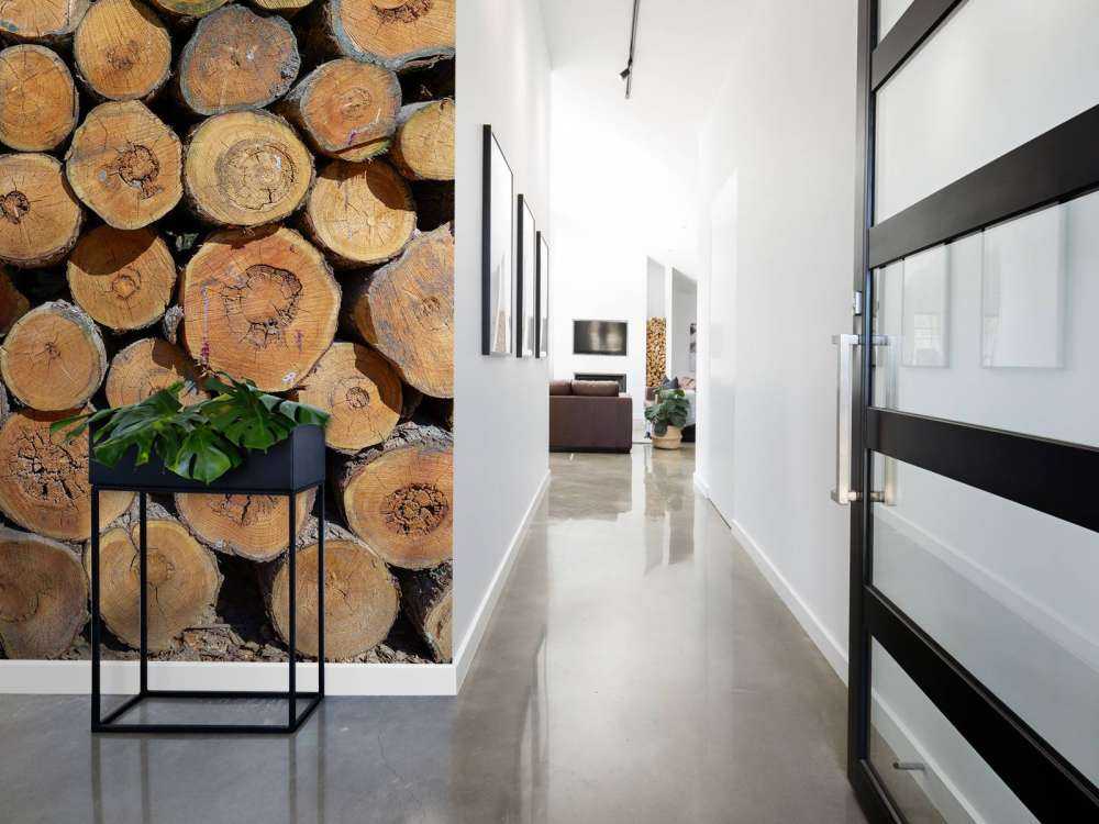 Pile de troncs d'arbres