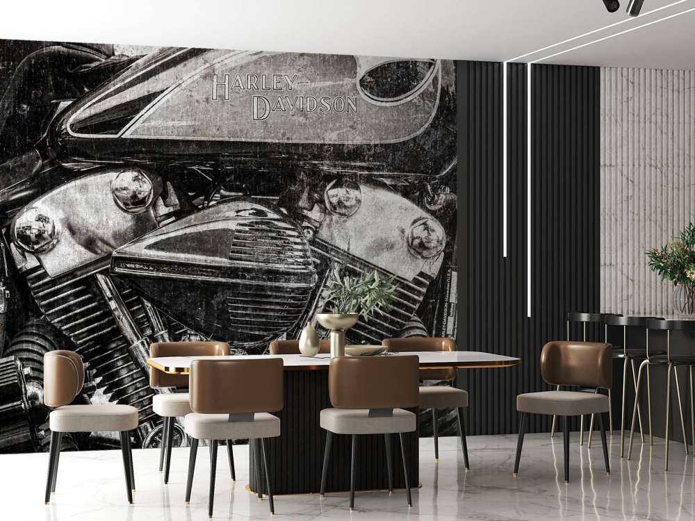 Harley davidson en gros plan