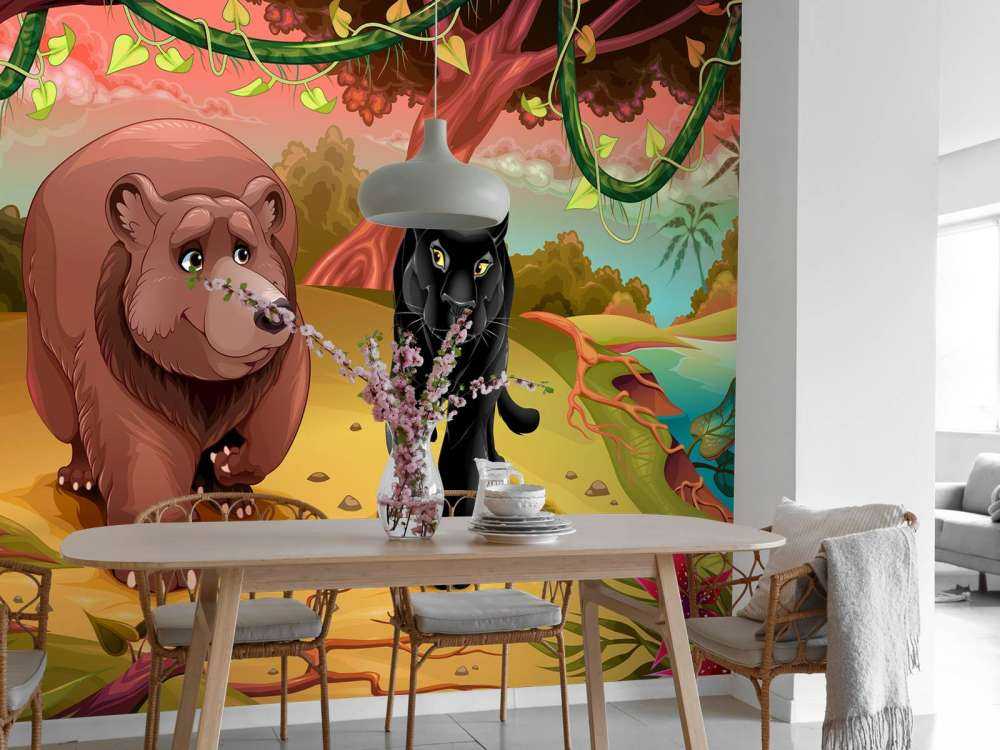 Des animaux de la jungle sympathiques