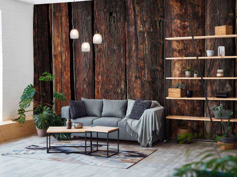 Bois vertical foncé