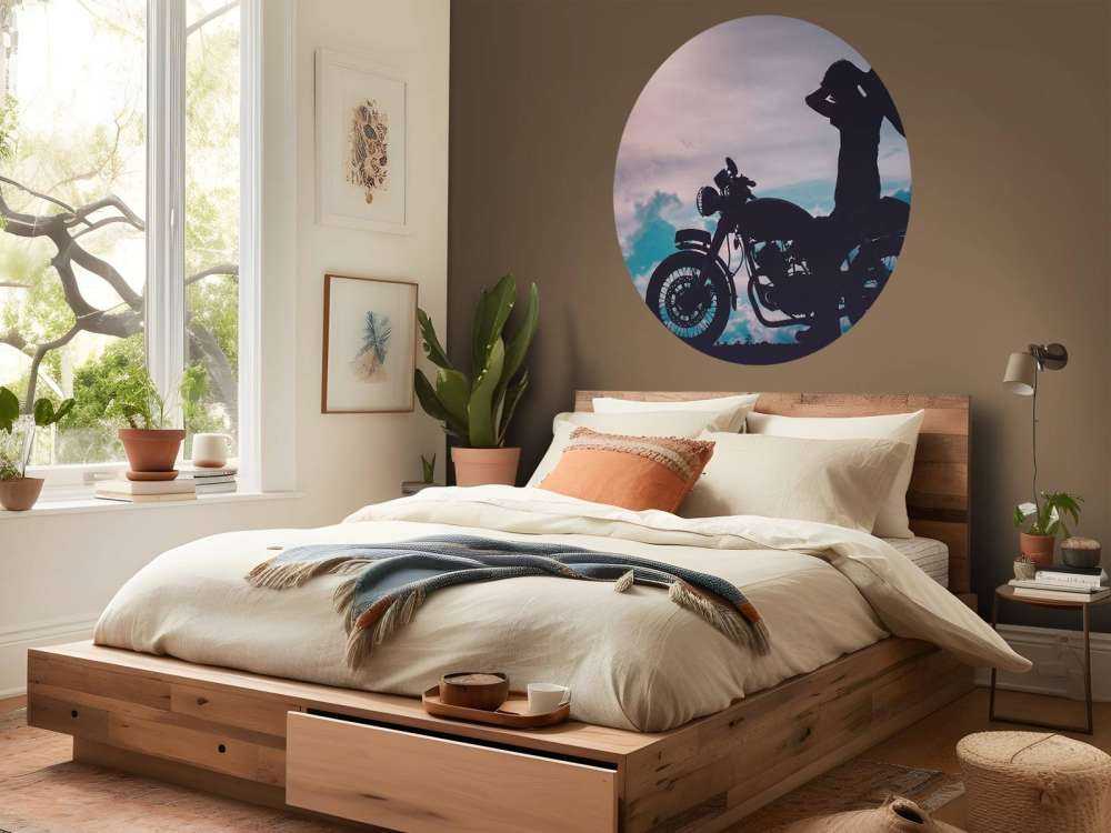 Motocycliste silhouette