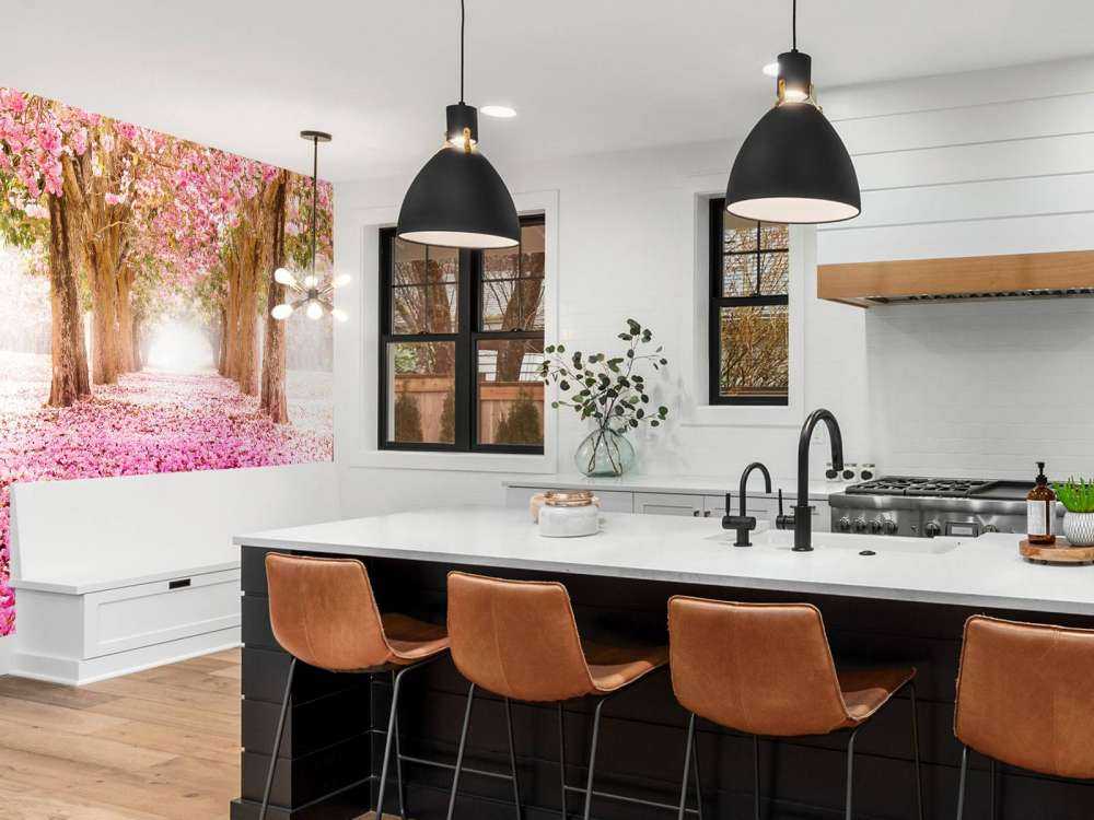 Fleur de papier peint pour photos