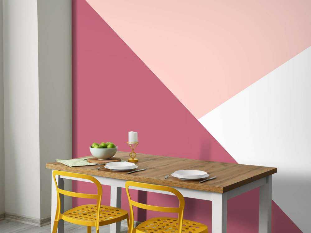 Triangles dans les tons de rose