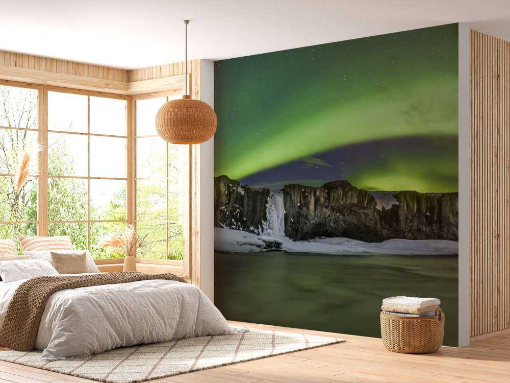 Photo panoramique des aurores boréales