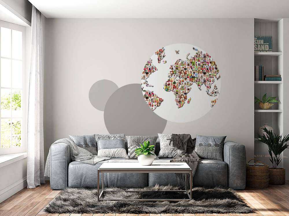 Carte du monde formée à partir de photos