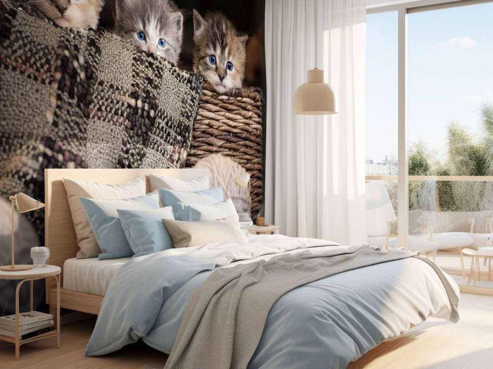 Trois chatons dans un panier