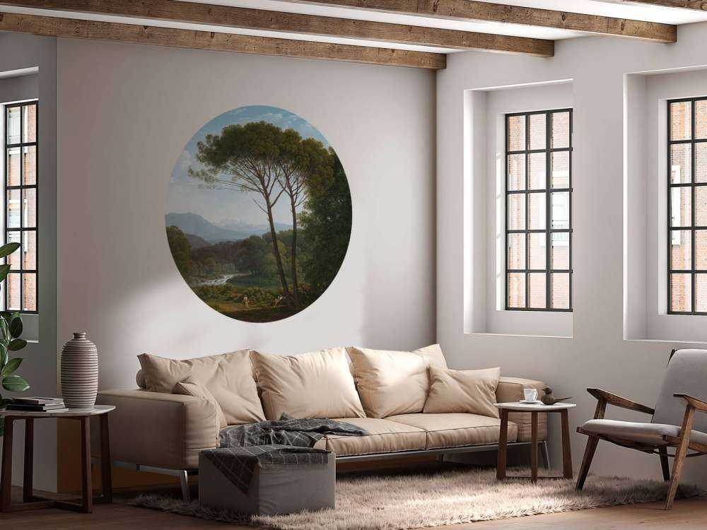 Paysage italien avec des pins