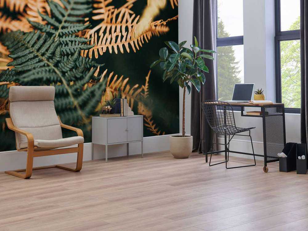 Fougères vertes profondes et dorées