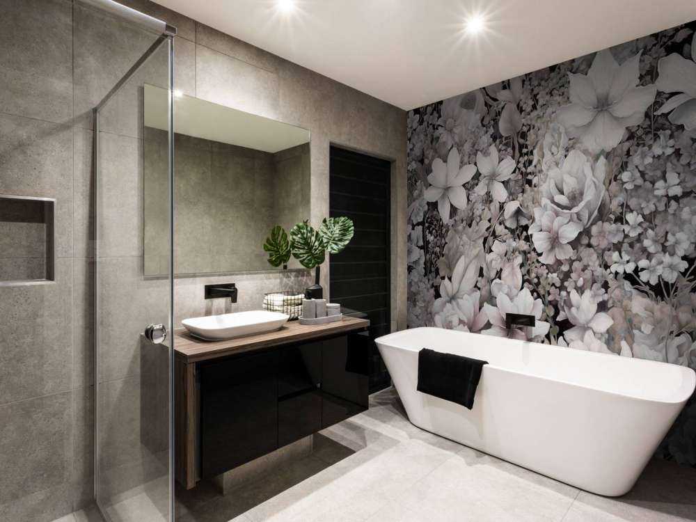 Festival de fleurs sans couture - marron