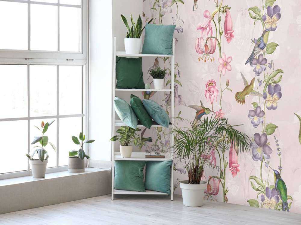 Fleurs de pré et de jardin roses