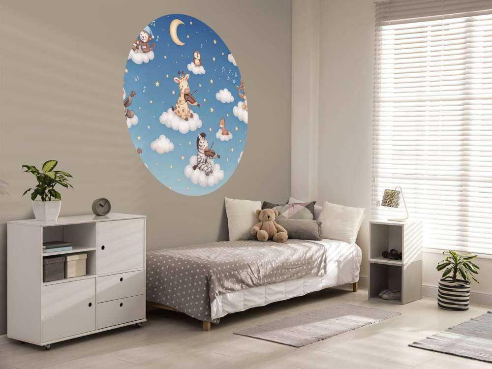 Concert d'oiseaux dans les nuages - bleu