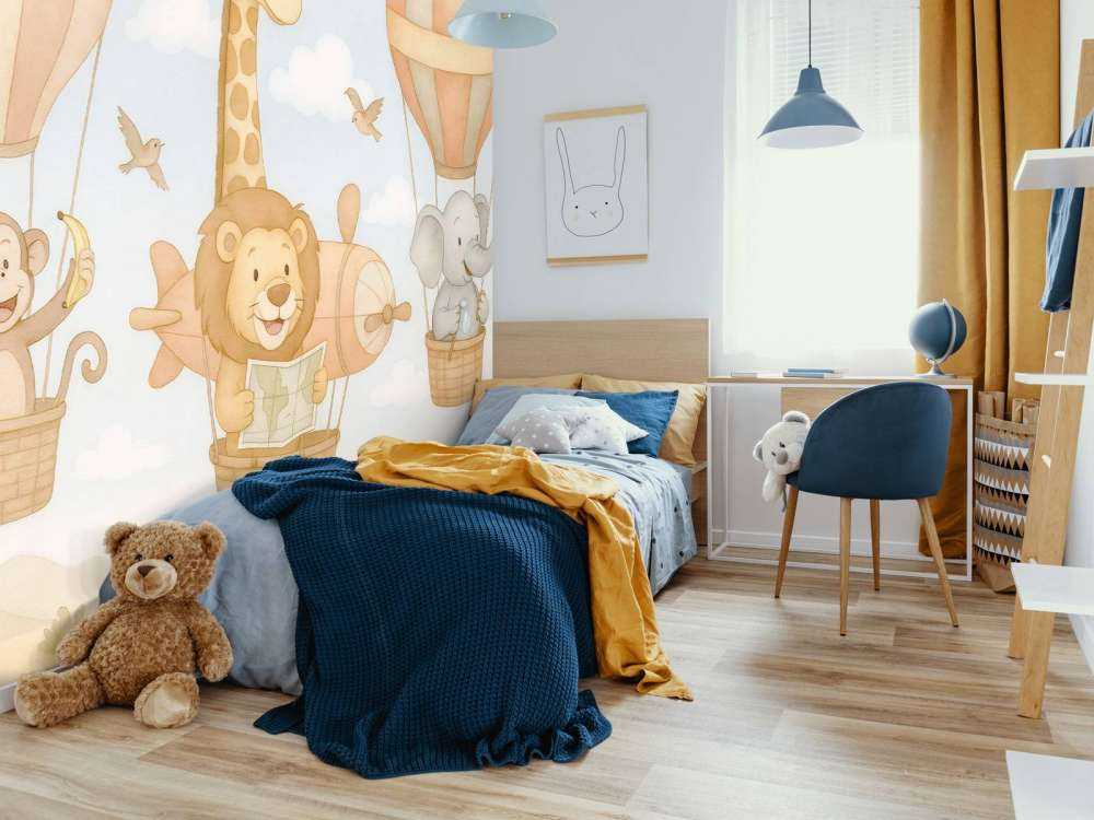 Aventure aérienne avec des animaux joyeux