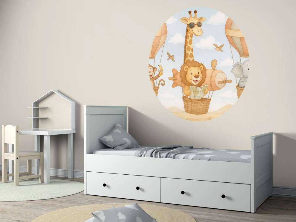 Aventure aérienne avec des animaux joyeux