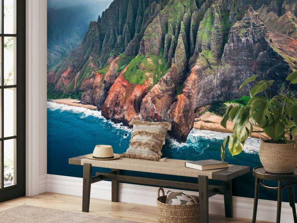 Falaises dramatiques sur la côte turquoise