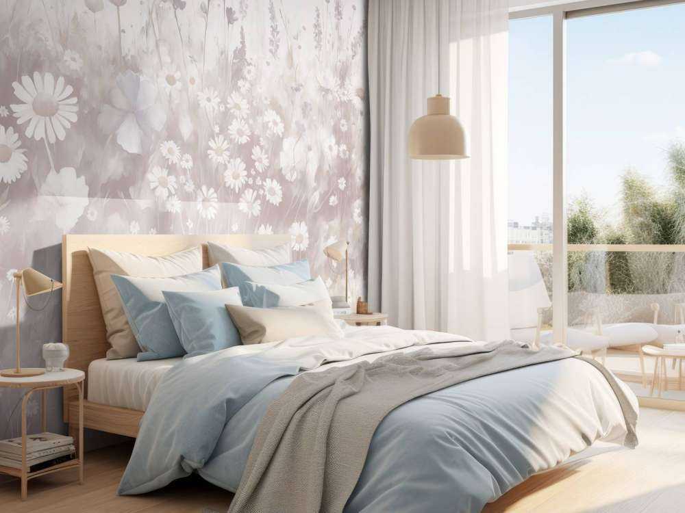 Végétation luxuriante d'été rose pâle