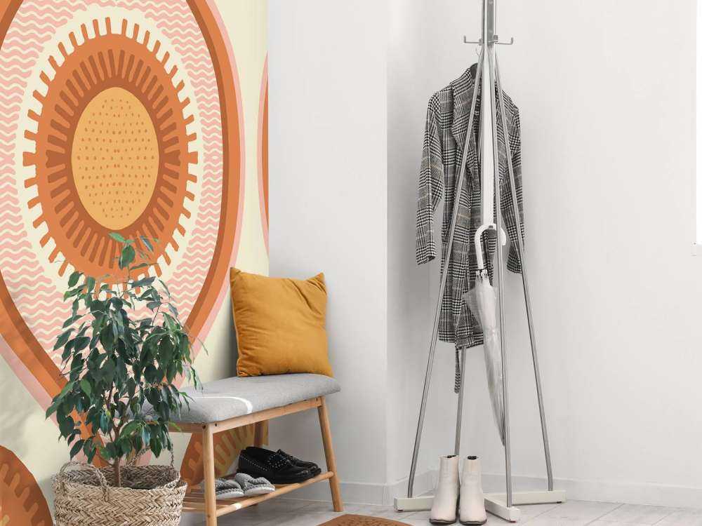 Spirales solaires chaudes de style rétro