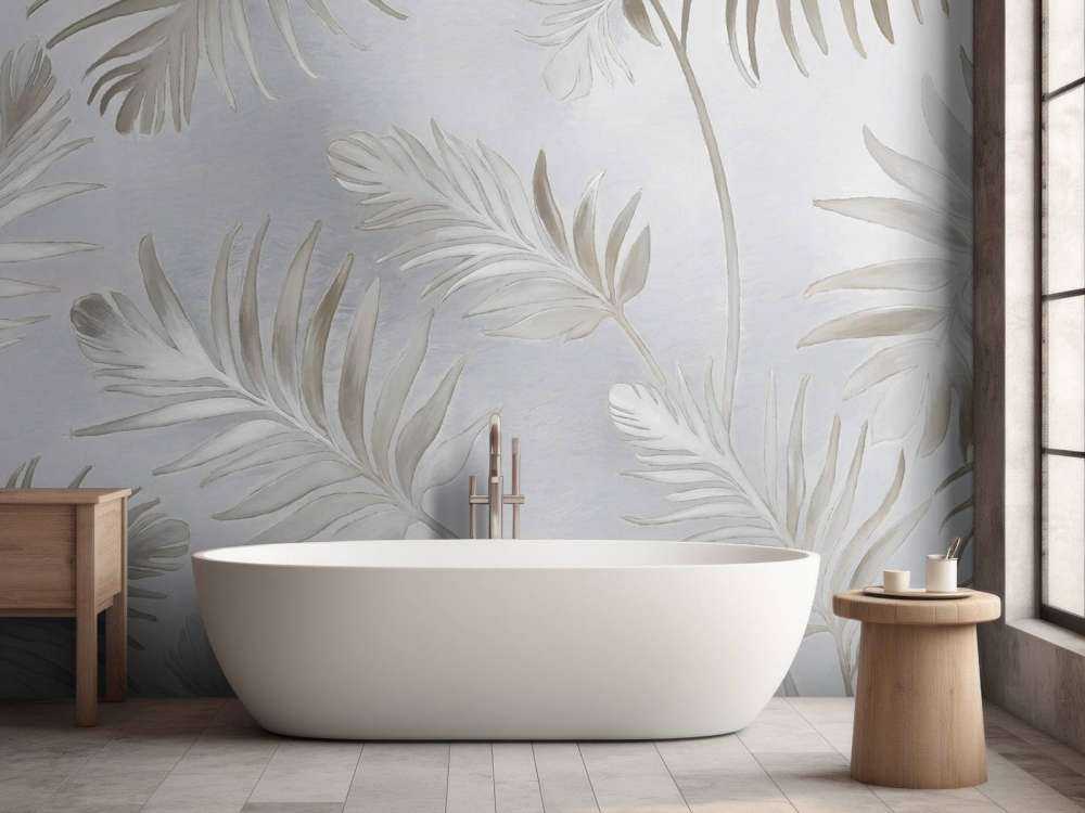 Feuilles dorées sur platine sombre