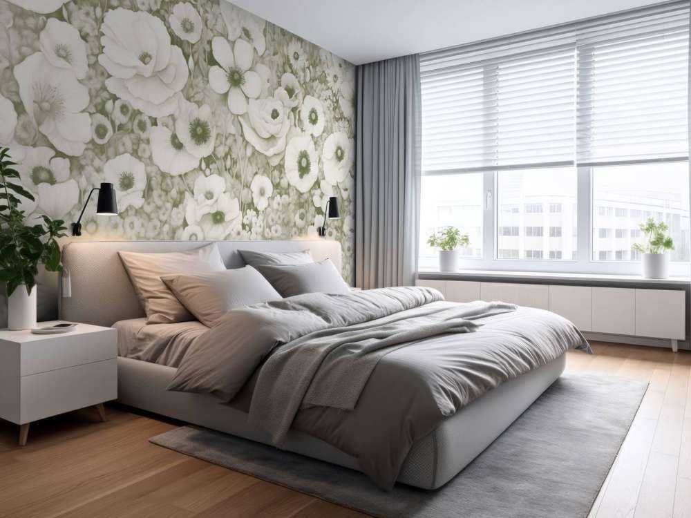 Conte de coquelicot monochrome vert