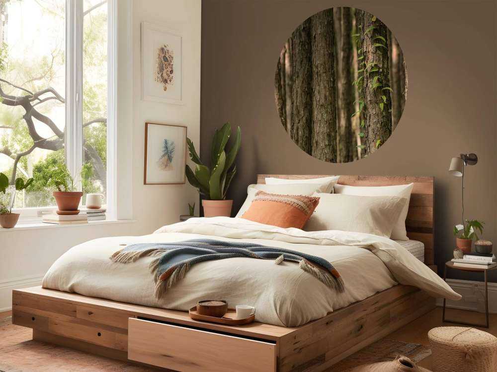 Troncs d'arbres minces