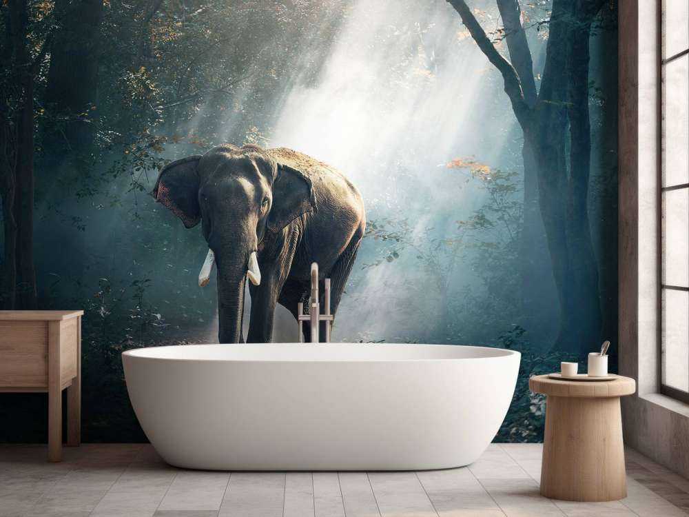 Éléphant dans une jungle