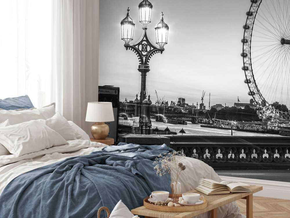 Grande roue en noir et blanc