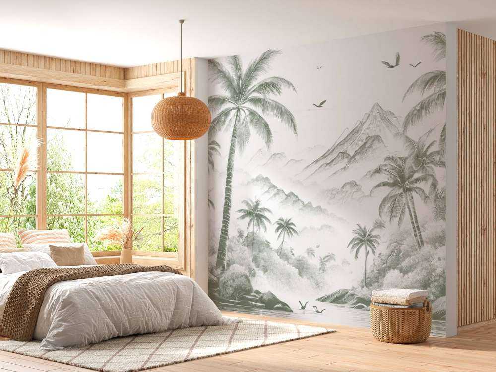 Baie Paisible aux Palmiers, vert