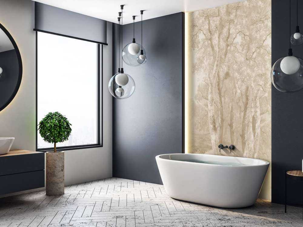 Paysage forestier panorama beige