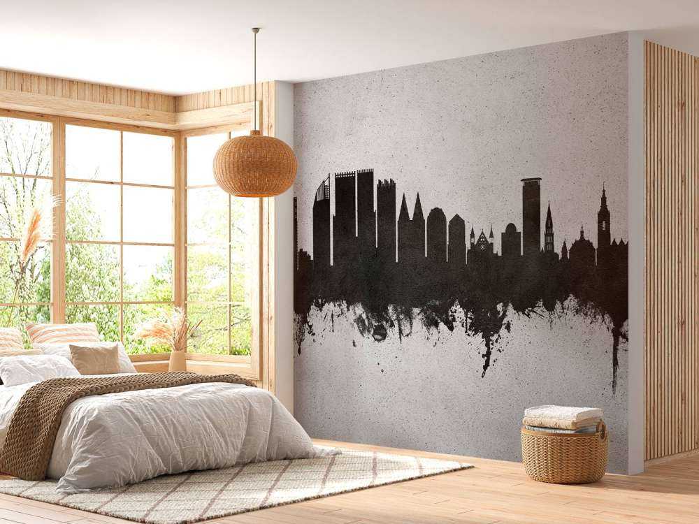 Aquarelle skyline, La Haye